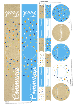 printable communie 'confetti jongen' - labels